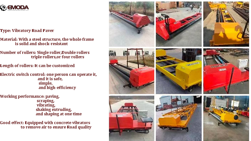 Different Concrete roller paver machines can be customized